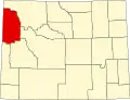State map highlighting Teton County