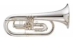 Photograph of a marching euphonium