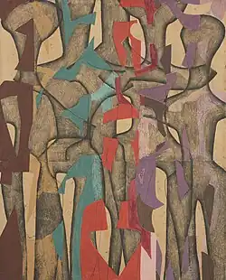 Maria Jarema, Wyrazy. Kompozycja abstrakcyjna, 1956, tempera and monotype on paper, National Museum in Szczecin