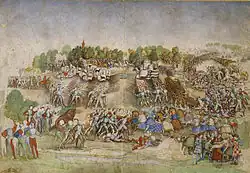 In 1515, the Franco-Venetian alliance decisively defeated the Holy League at the Battle of Marignano.