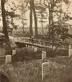 Gravestones in Arlington National Cemetery, c. 1865