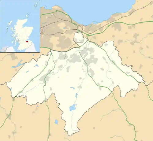 Midlothian shown within Scotland