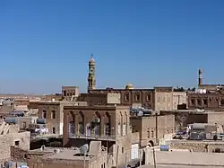 Old Midyat against a blue sky