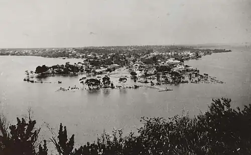 Mill Point, South Perth, during the 1926 floods
