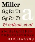 Miller (typeface) sampler (1997)