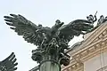 Sculpture of double-headed eagle on the top of Ministerien­brunnen, Vienna