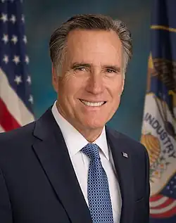 Head shot of Romney smiling