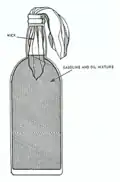 "Standard" Molotov cocktail.