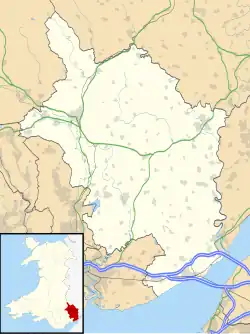 Monmouthshire shown within Wales