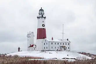 Montauk Point Light in winter