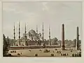 Engraving by William Watts after Luigi Mayer of the Atmeydanı and the Blue Mosque