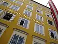 Mozart's birthplace at Getreidegasse 9