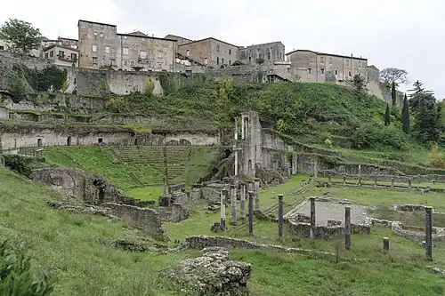 Roman theatre and the Etruscan Walls