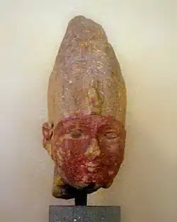 Head statue of Mentuhotep II originally in Thebes, now on display in the Museo Gregoriano Egiziano, Vatican