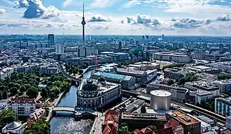 Tiergarten and Mitte skyline
