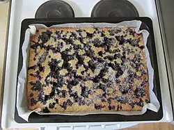 Blueberry pie (mustikkapiirakka) is a very popular dessert.