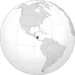 Location of Nicaragua