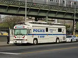 NYPD Command Post bus (Blue Bird A3RE)