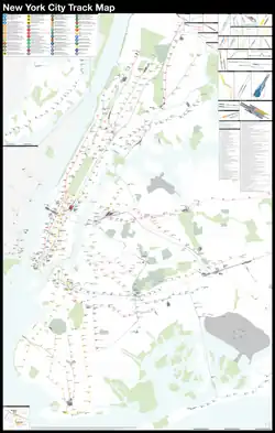 A geographically accurate representation of New York City train lines operated by the Metropolitan Transportation Authority