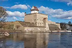 Narva's medieval Hermann Castle by the Narva River