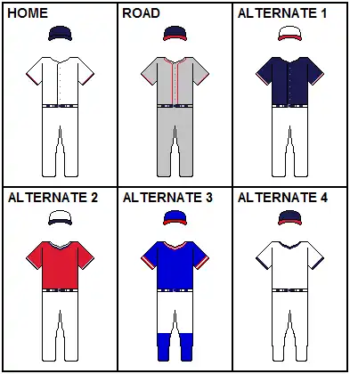 An illustration showing baseball uniforms