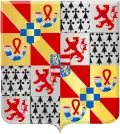 Coat of arms of Rene of Chalons as Prince of Orange.[50]