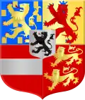 Arms of the Louis of Nassau, Lord of De Lek and Beverweerd, natural son of Maurice of Nassau, Prince of Orange, and his descendants the lords of den Lek and the earls of Grantham in England[54]