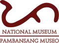 Logo of the National Museum of the Philippines, with a Baybayin pa letter in the center, in a traditional rounded style