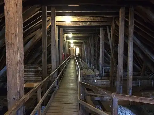 Nave roof space Lincoln Cathedral