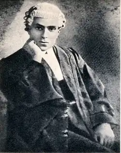 Photograph if Nehru in his barrister's attire