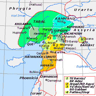 The Neo-Hittite states circa 800 BCE