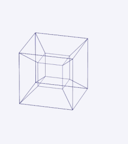 Dali cross, animated as one of tesseract's nets