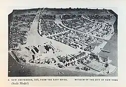 Scale model of New Amsterdam in 1660