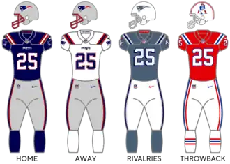 New England Patriots uniforms
