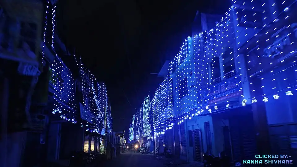 Night view of Jabalpur during Navratri