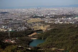 Nagoya and the Nobi Plain seen from Mirokuzan (Kasugai city)