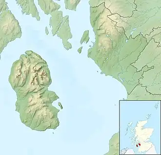 Isle of Arran is located in North Ayrshire