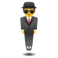 Man in Business Suit Levitating emoji