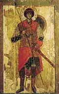 Main icon of Yuriev Monastery in Novgorod, Russia (c. 1130)