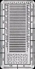Perforation gauge. Also known as an odontometer.