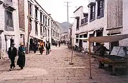 Old Barkhor street, 1993.