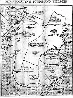Map of old Brooklyn towns and villages
