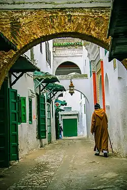 A scene from the narrow streets of the old medina