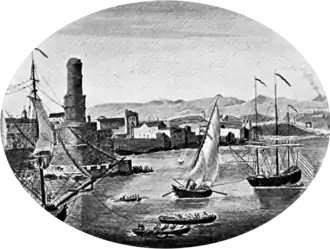 An illustration of pre-1692 Port Royal