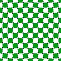 Checker version: the diagonal checker squares at the larger grid points make the grid appear distorted.