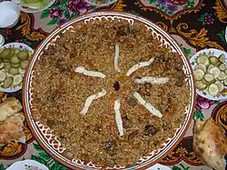 Tajik plov, or oshi palav, is a regional variation of pilaf in Tajikistan.