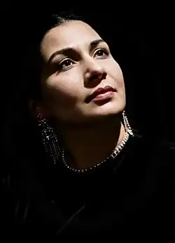 Umm Kulthum in a publicity still for Fatma, 1947