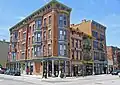 Series of Italianate tenements in Over-The-Rhine, Cincinnati, Ohio