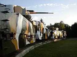 Replica of the "Hurban" armoured train located in Zvolen, Slovakia