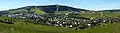View from the Fichtelberg mountain in the Ore Mountains